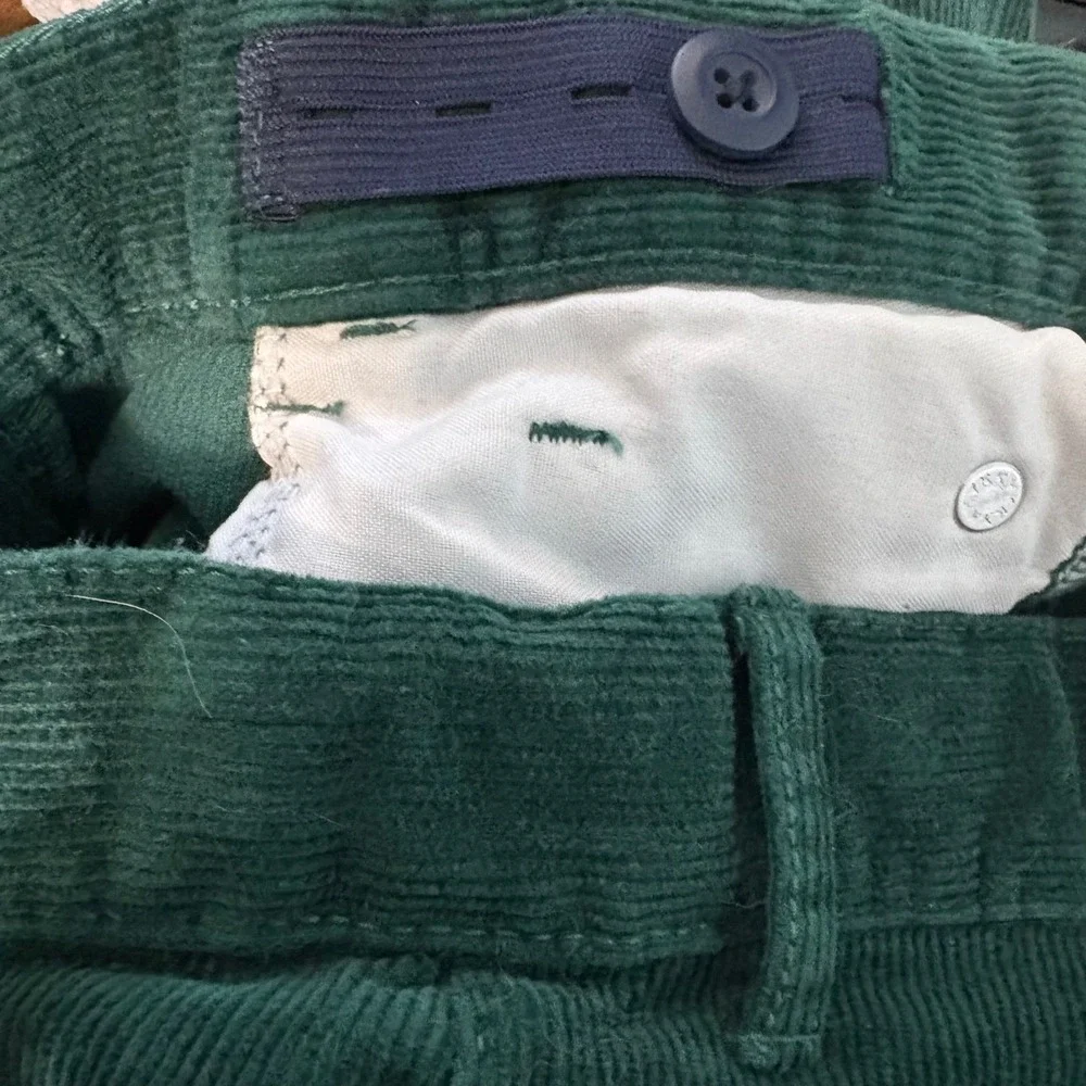 The Children's Place Corduroy Pants Boy 10 Hunter Green Straight Leg Adjustable